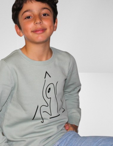 Sweat-shirt écoresponsable col rond enfant