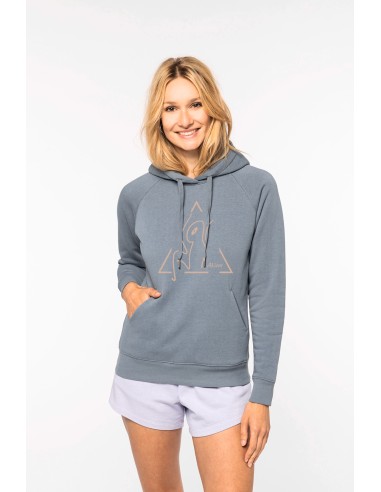 Sweat-shirt capuche raglan femme